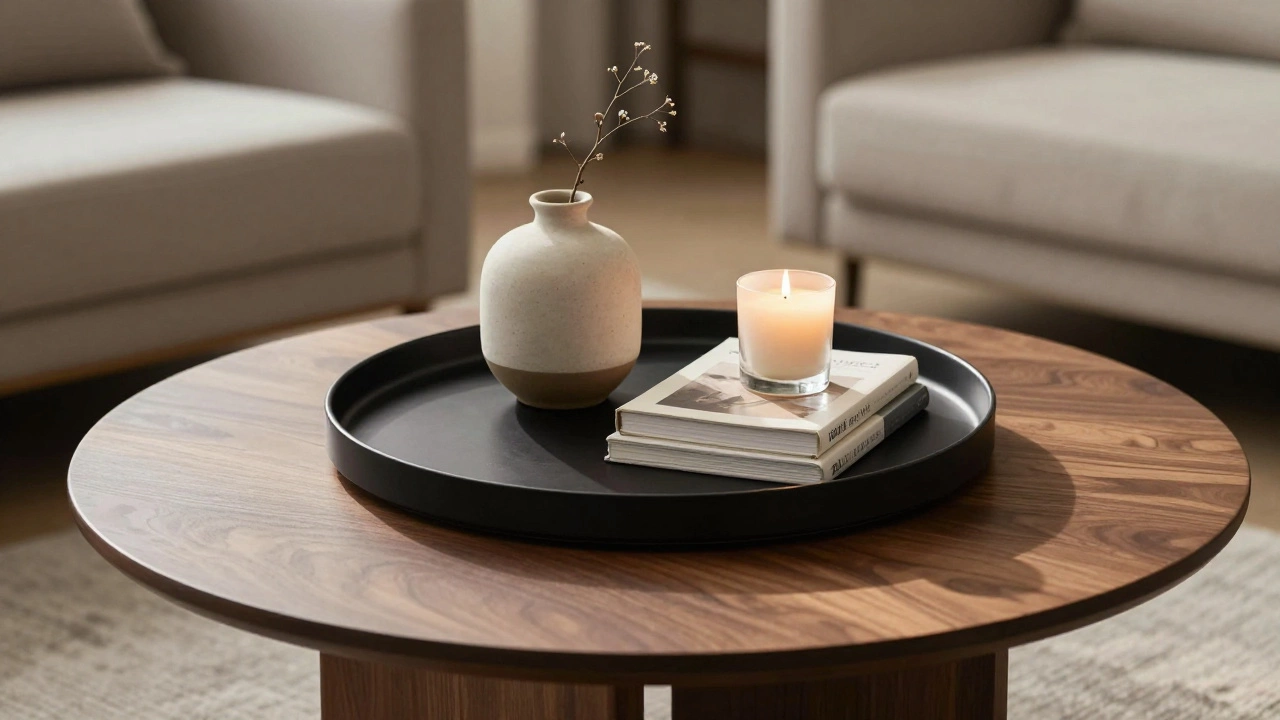 Best Tray Shape for a Round Coffee Table