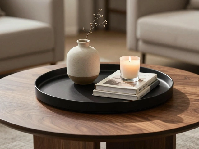 Best Tray Shape for a Round Coffee Table
