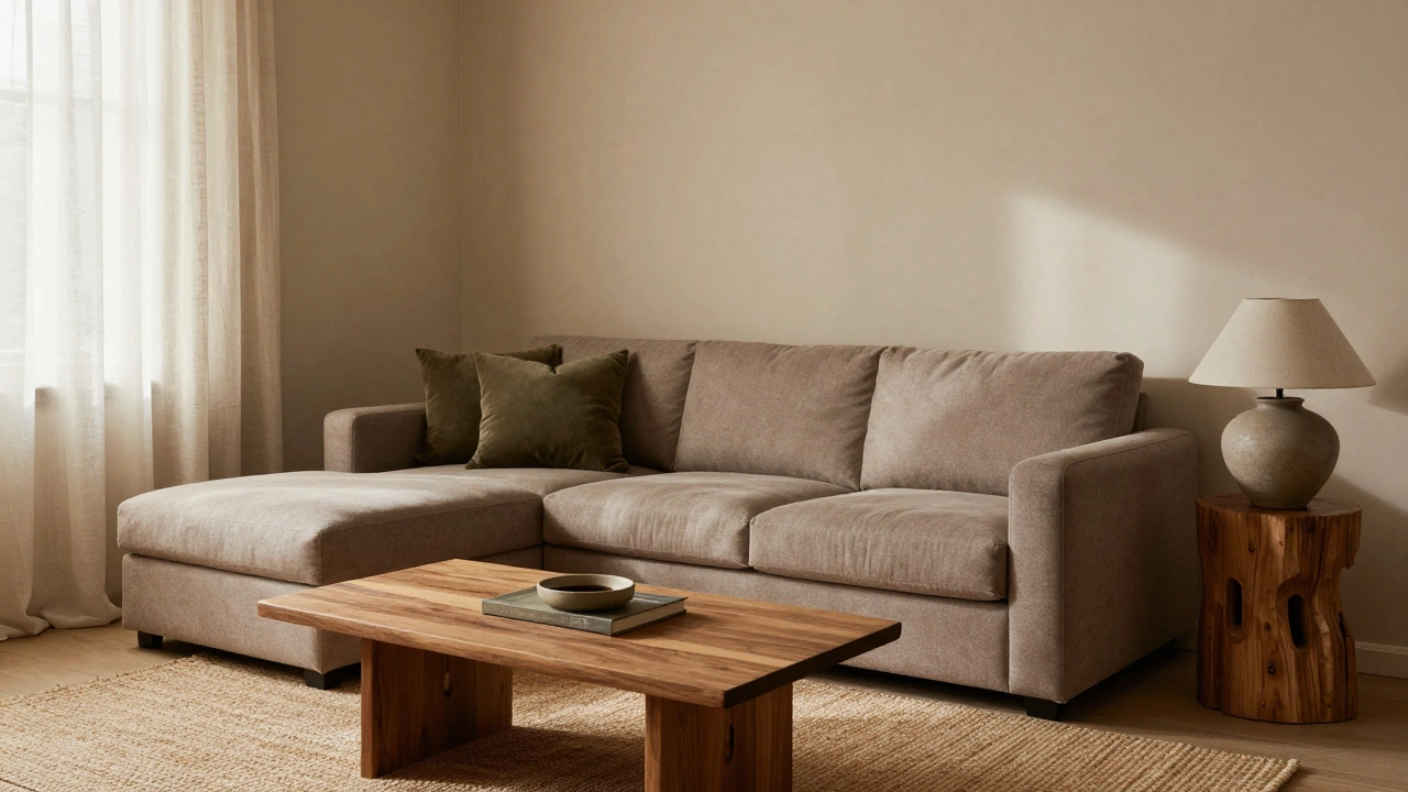 What is the color trend in living rooms in 2024?